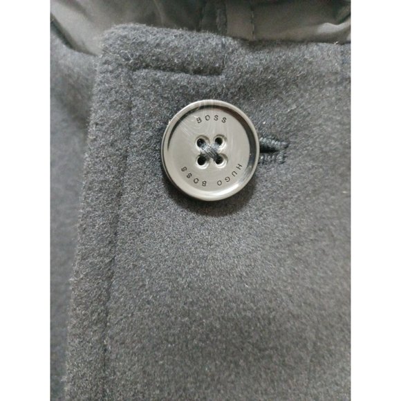 Men's Hugo Boss Cashmere Wool Black Double Layered Jacket Size 44R - Picture 6 of 14